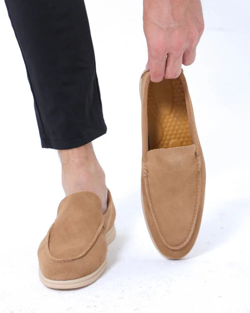 Premium Suede Loafers - Baumont Club Luxury Slip-Ons with Supportive In-Sole