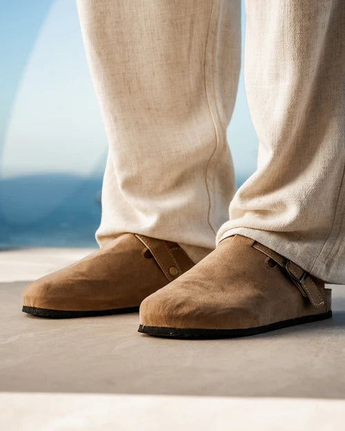 Baumont Club Suede Clogs – Luxe Calf-Suede Slip-Ons with All-Leather Insole