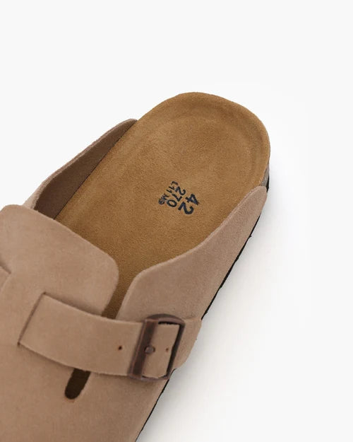 Baumont Club Suede Clogs – Luxe Calf-Suede Slip-Ons with All-Leather Insole