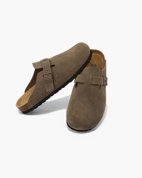Baumont Club Suede Clogs – Luxe Calf-Suede Slip-Ons with All-Leather Insole