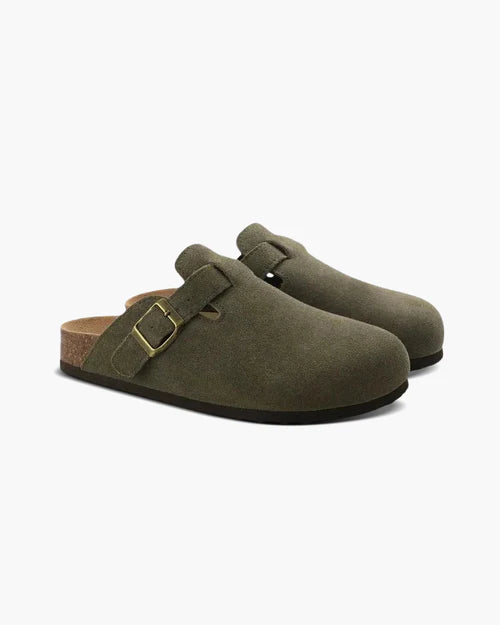 Baumont Club Suede Clogs – Luxe Calf-Suede Slip-Ons with All-Leather Insole