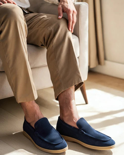 Premium Suede Loafers - Baumont Club Luxury Slip-Ons with Supportive In-Sole