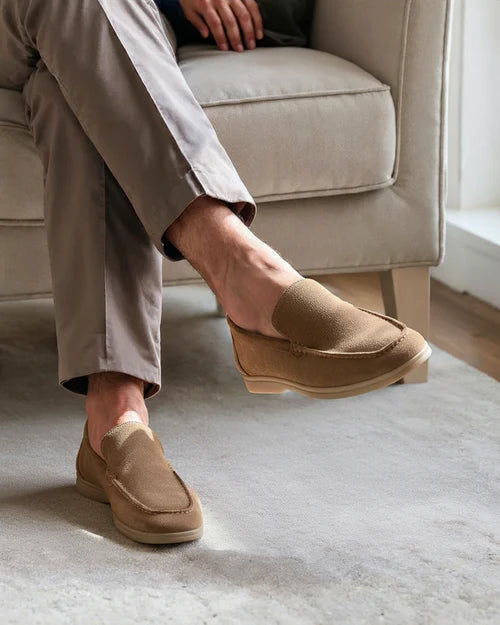 Premium Suede Loafers - Baumont Club Luxury Slip-Ons with Supportive In-Sole