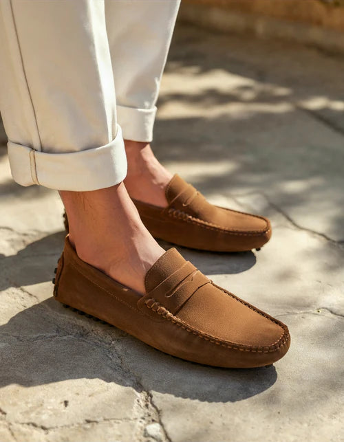 Baumont Club Suede Clogs - Luxe Calf-Suede Slip-Ons with All-Leather Insole