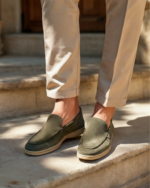Premium Suede Loafers - Baumont Club Luxury Slip-Ons with Supportive In-Sole