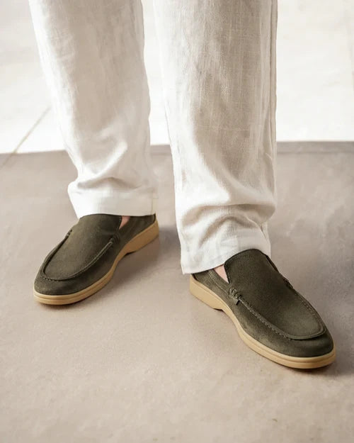Premium Suede Loafers - Baumont Club Luxury Slip-Ons with Supportive In-Sole