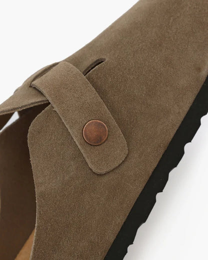 Baumont Club Suede Clogs – Luxe Calf-Suede Slip-Ons with All-Leather Insole