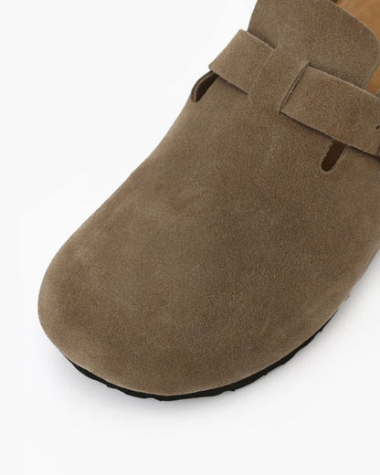Baumont Club Suede Clogs – Luxe Calf-Suede Slip-Ons with All-Leather Insole