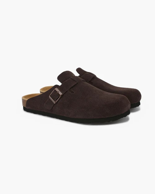 Baumont Club Suede Clogs – Luxe Calf-Suede Slip-Ons with All-Leather Insole