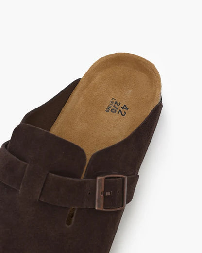 Baumont Club Suede Clogs – Luxe Calf-Suede Slip-Ons with All-Leather Insole