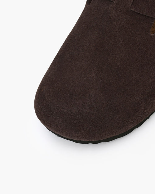 Baumont Club Suede Clogs – Luxe Calf-Suede Slip-Ons with All-Leather Insole