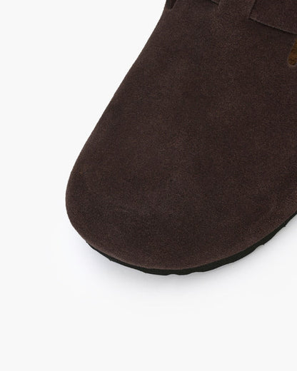 Baumont Club Suede Clogs – Luxe Calf-Suede Slip-Ons with All-Leather Insole