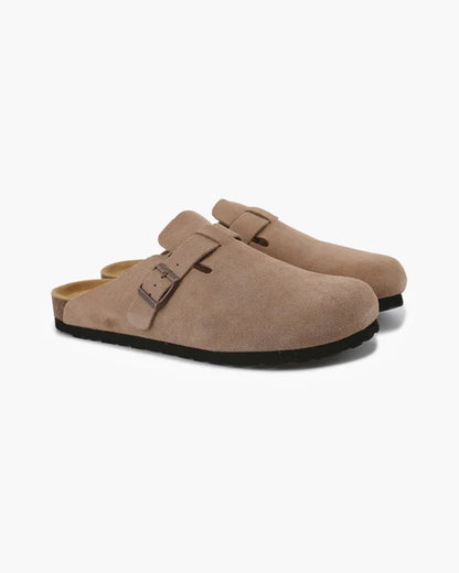 Baumont Club Suede Clogs – Luxe Calf-Suede Slip-Ons with All-Leather Insole