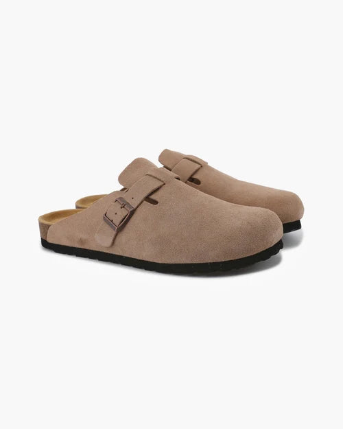 Baumont Club Suede Clogs – Luxe Calf-Suede Slip-Ons with All-Leather Insole