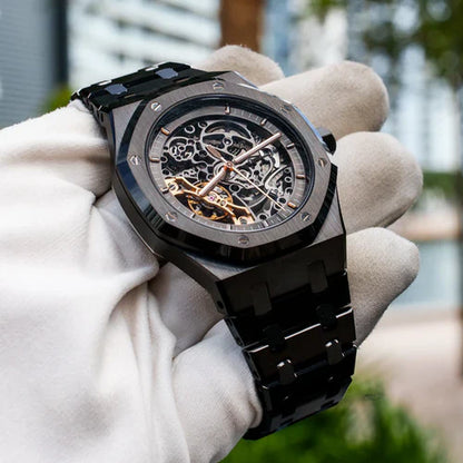 B.Club Watch Obsidian Reveal Automatic Skeleton