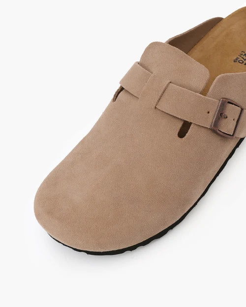 Baumont Club Suede Clogs – Luxe Calf-Suede Slip-Ons with All-Leather Insole