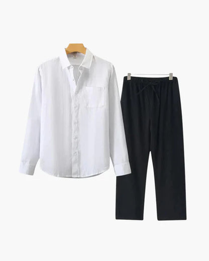 Stylish Diner Night Bundle | Cape Town Linen Shirt, Zanzibar Linen Pants & Premium Suede Loafers