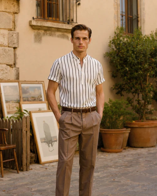 Bari Sailor Polo – Organic Cotton Sailor-Collar Polo Shirt