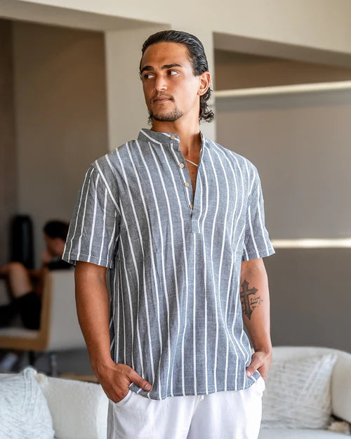 Bari Sailor Polo – Organic Cotton Sailor-Collar Polo Shirt