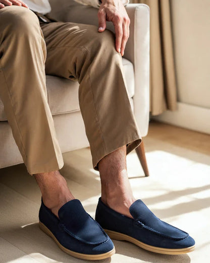 Premium Suede Loafers - Baumont Club Luxury Slip-Ons with Supportive In-Sole